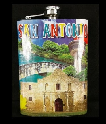 San Antonio Souvenir  8oz. Flask