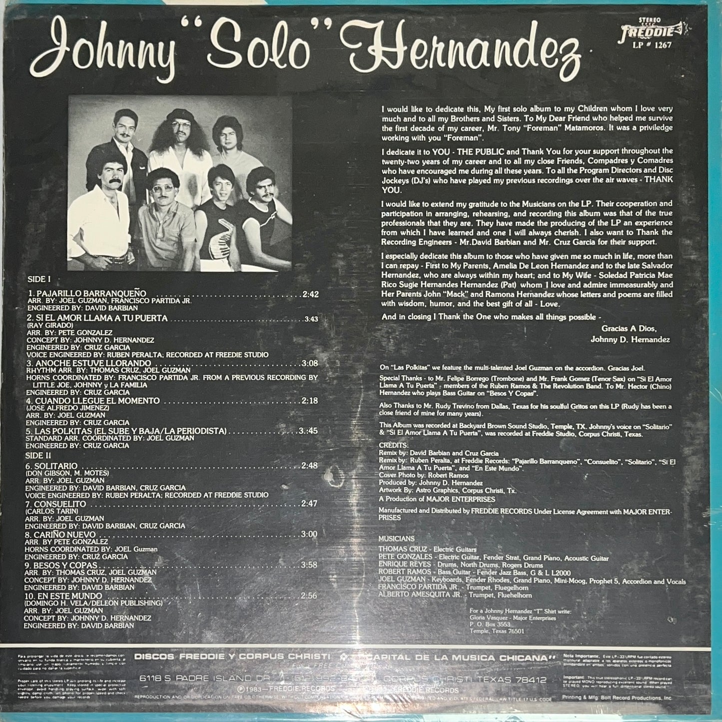 Johnny Hernandez - Solo (Vinyl)