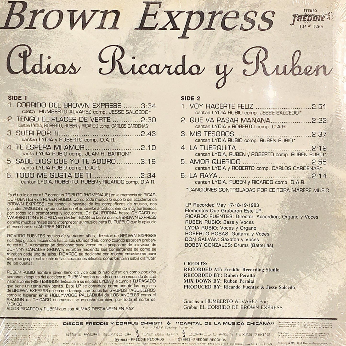 Brown Express - Adios Ricardo y Ruben (Vinyl)