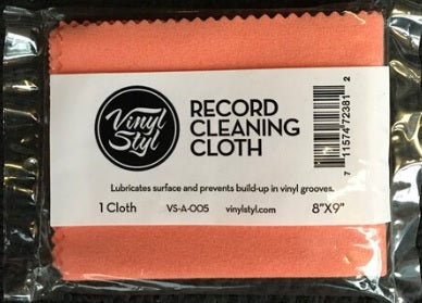 Vinyl Styl™ Vinyl Record Cleaning Cloth - Lubricated 8" X 9" (Single) (Orange)
