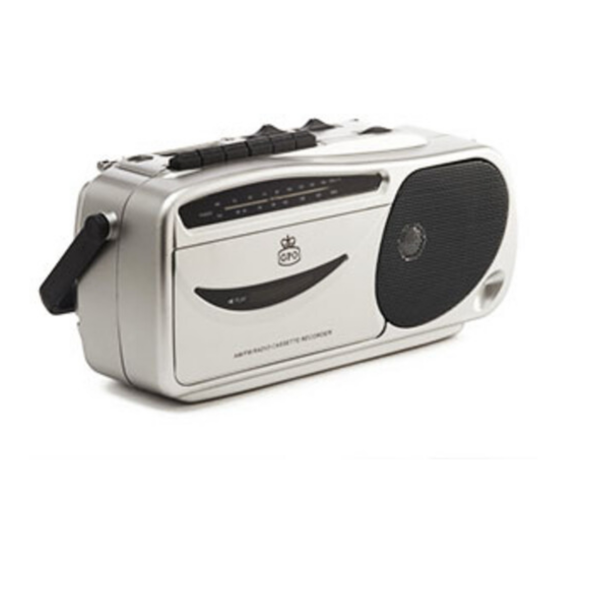 9401 Portable AM/FM Radio Cassette Recorder Player - Silver