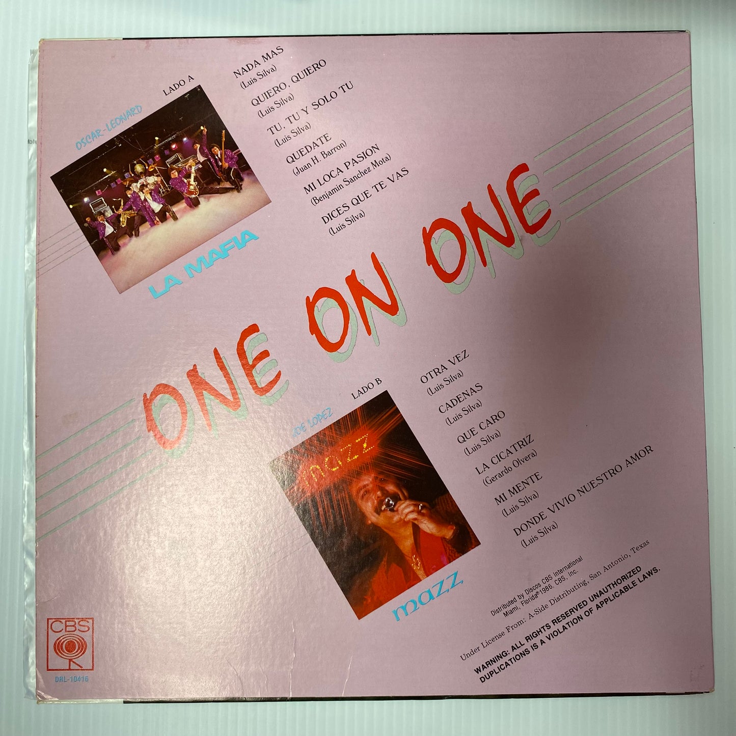 La Mafia & Joe Lopez - One On One (Open Vinyl)