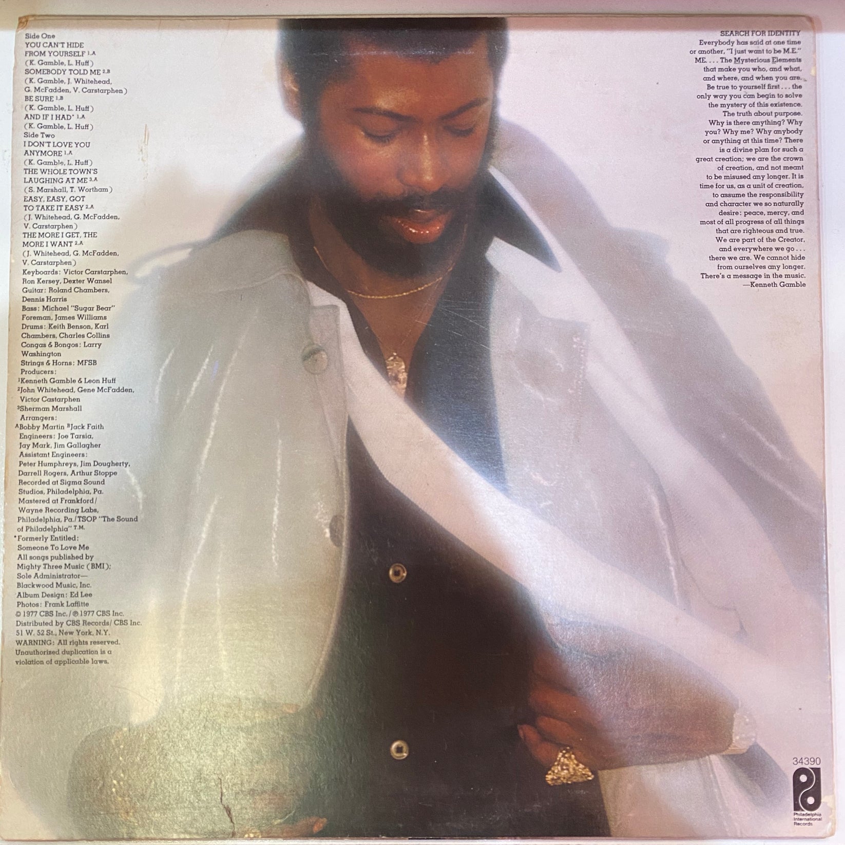 Teddy Pendergrass ‎– Teddy Pendergrass (vinyl Cover) – Del Bravo Record 