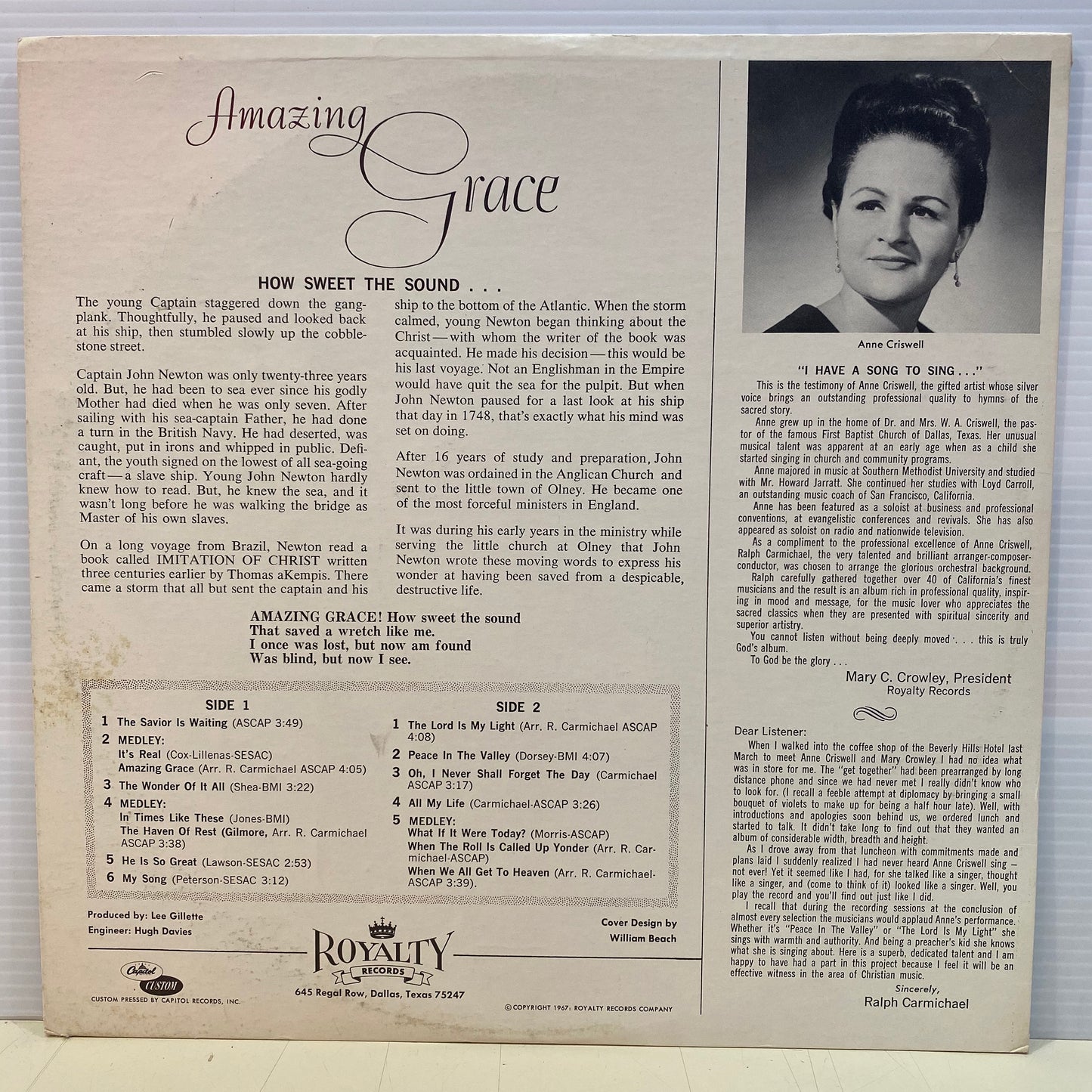 Anne Criswell - Amazing Grace (Vinyl)