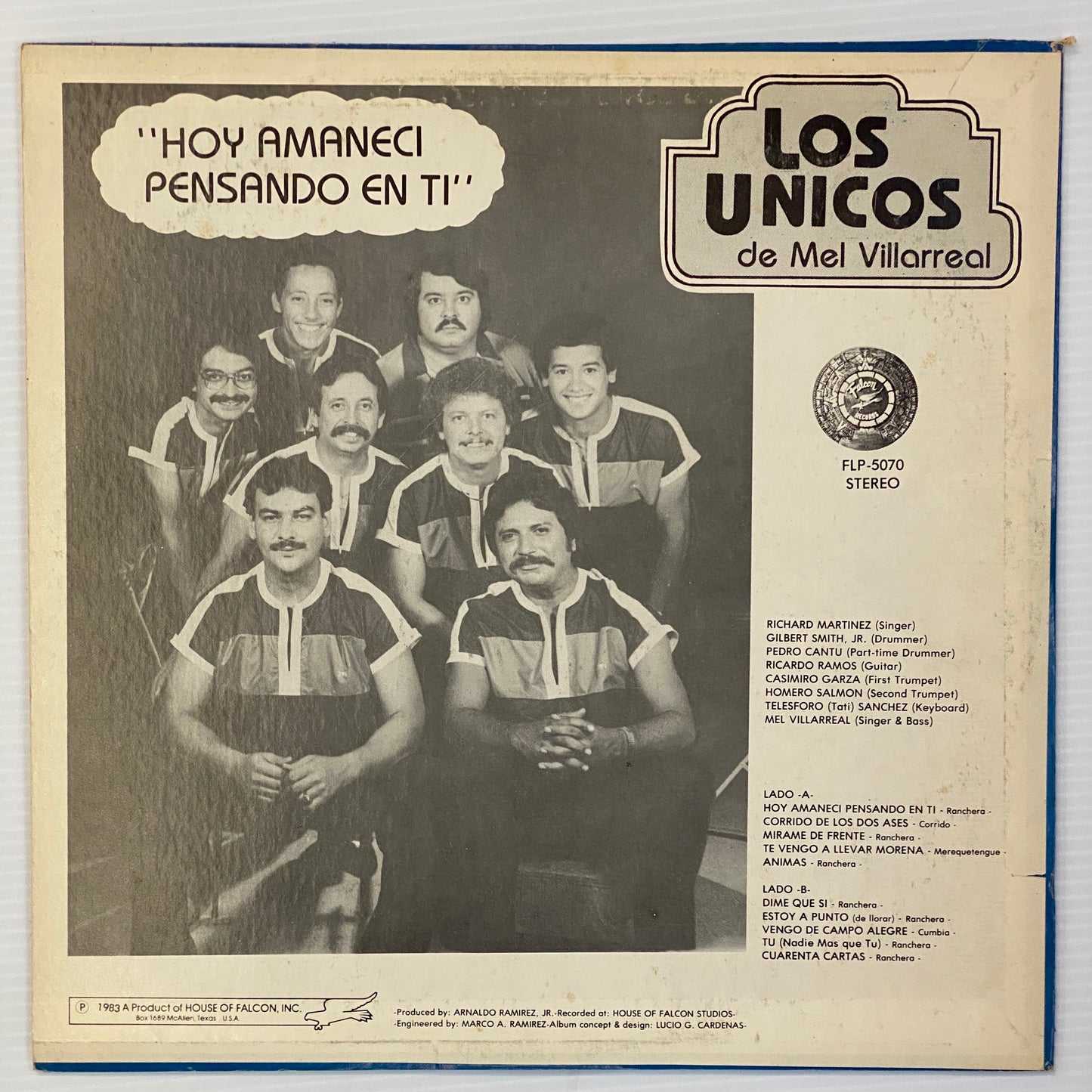 Los Unicos de Mel Villarreal - Hoy Amaneci Pensando En Ti (Open Vinyl)