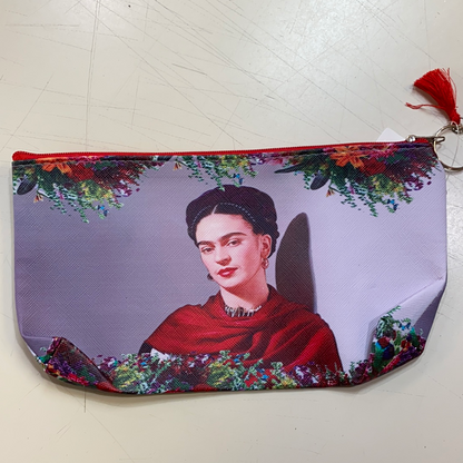 $1 Clearance Frida Kahlo Self Portrait Cosmetic Bag