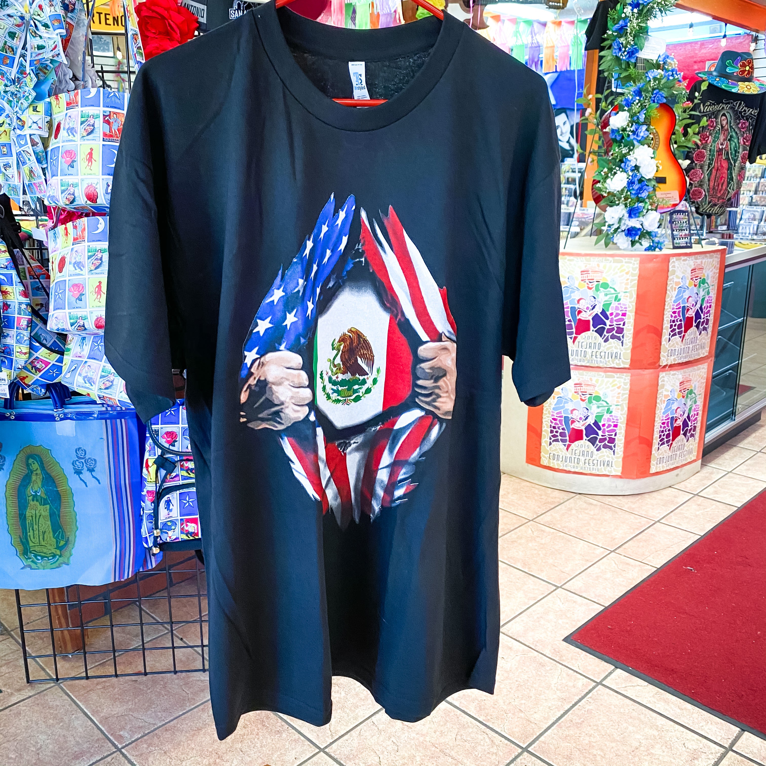 Mexican american outlet flag shirt