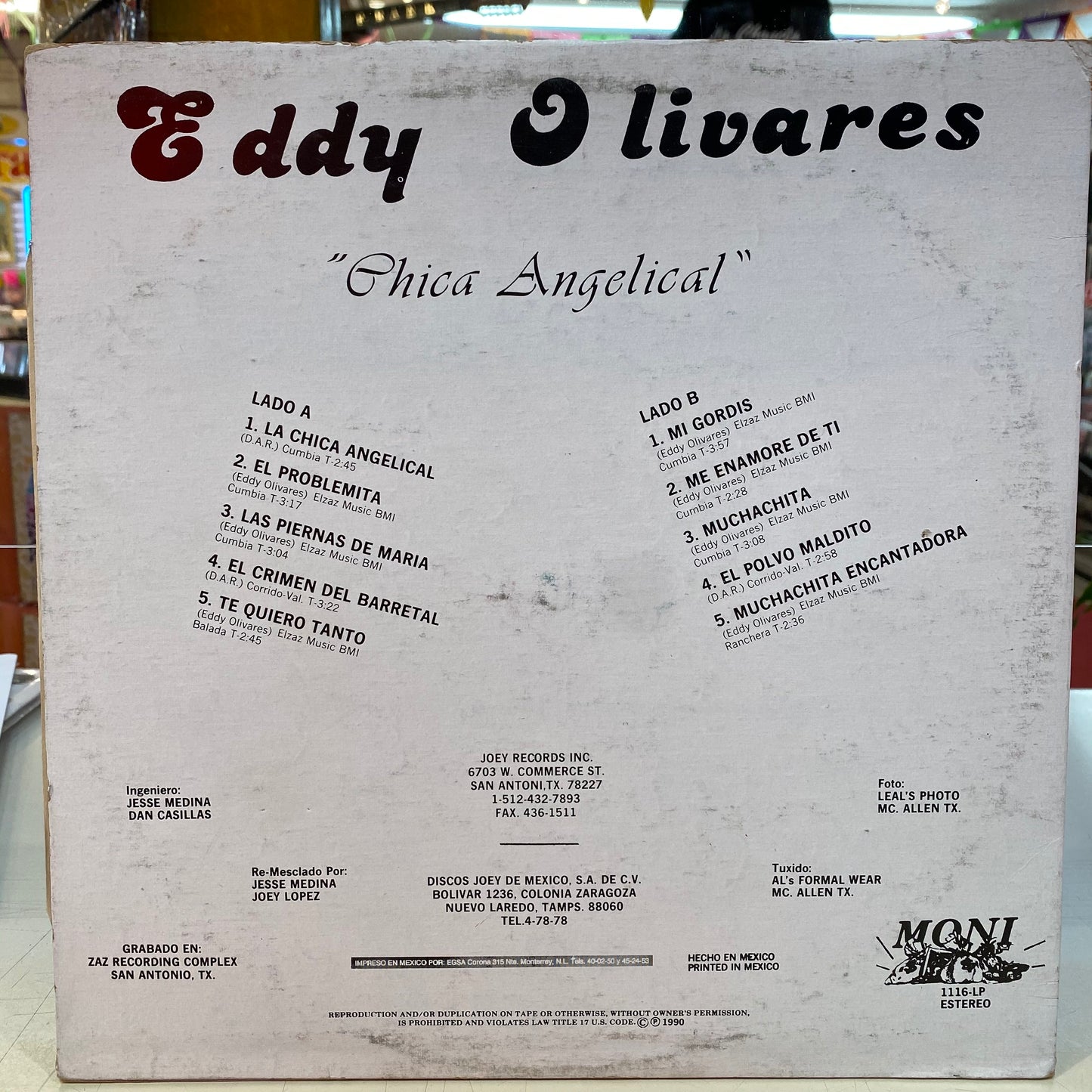 Eddy Olivares - Chica Angelical  (Open Vinyl)