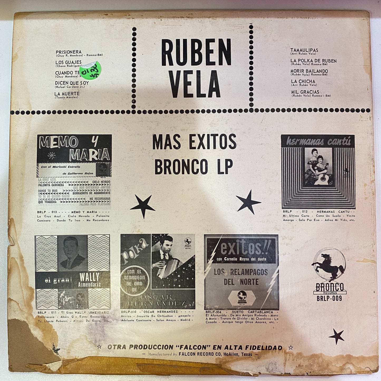 Ruben Vela - Mas Exitos (Vinyl Cover)