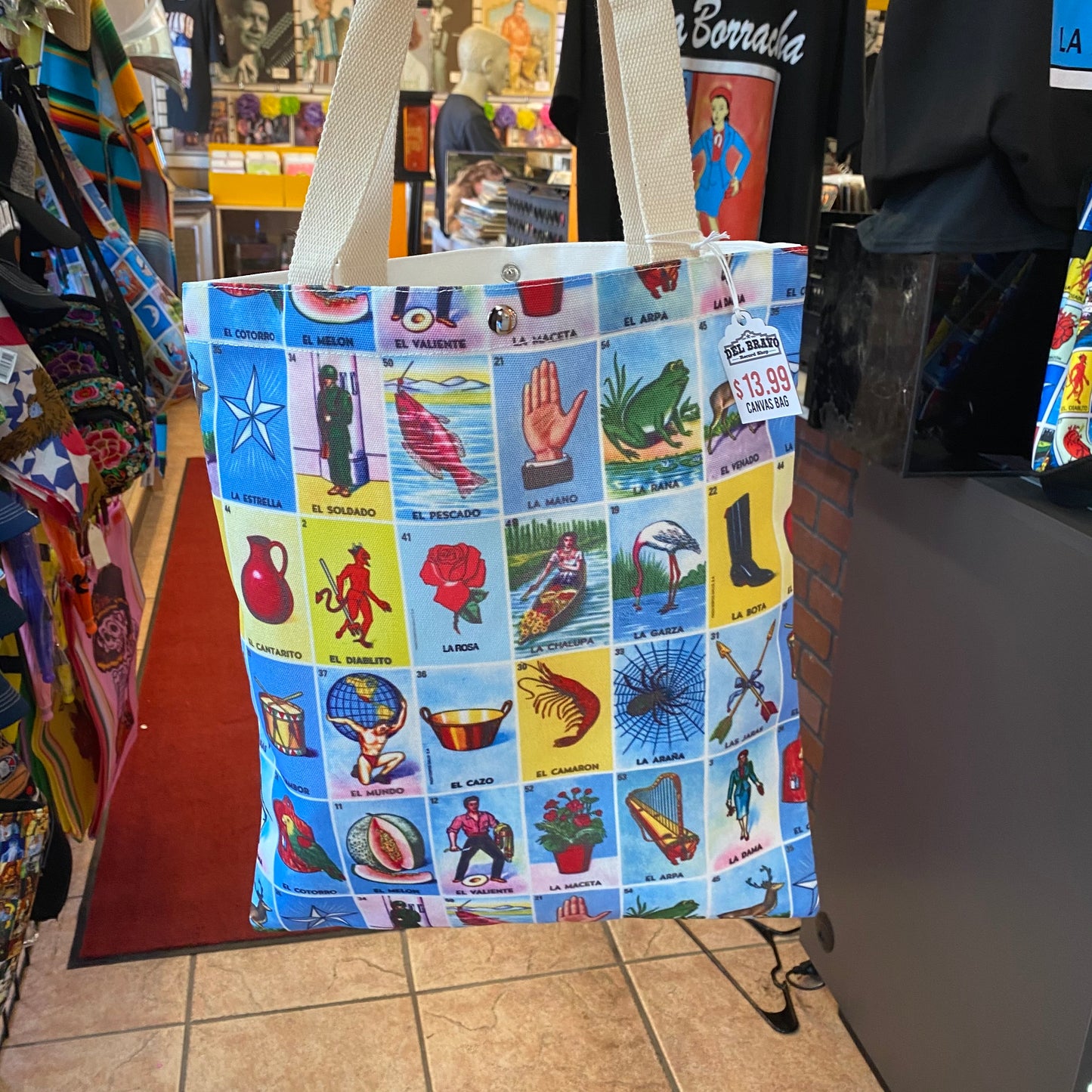 Multi Print Loteria Canvas Tote Bag