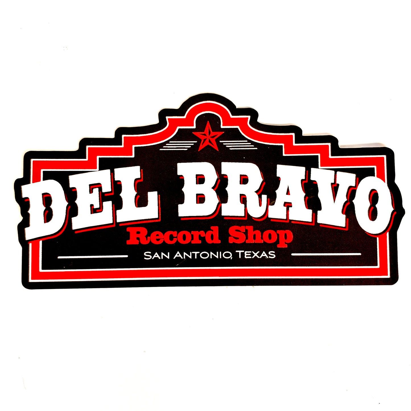 Del Bravo Record Shop Alamo Sticker