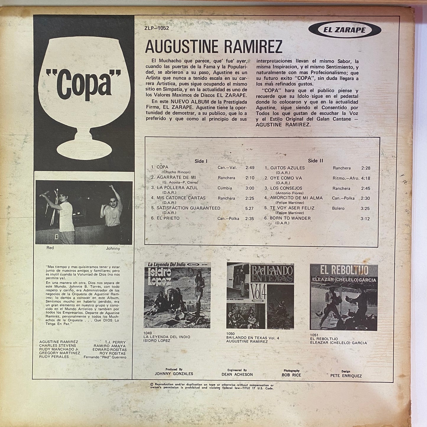 Augustin Ramirez - Copa (Vinyl Cover)
