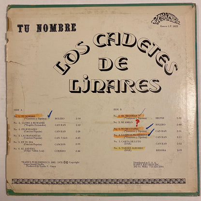 Los Cadetes De Linares - Tu Nombre (Vinyl)
