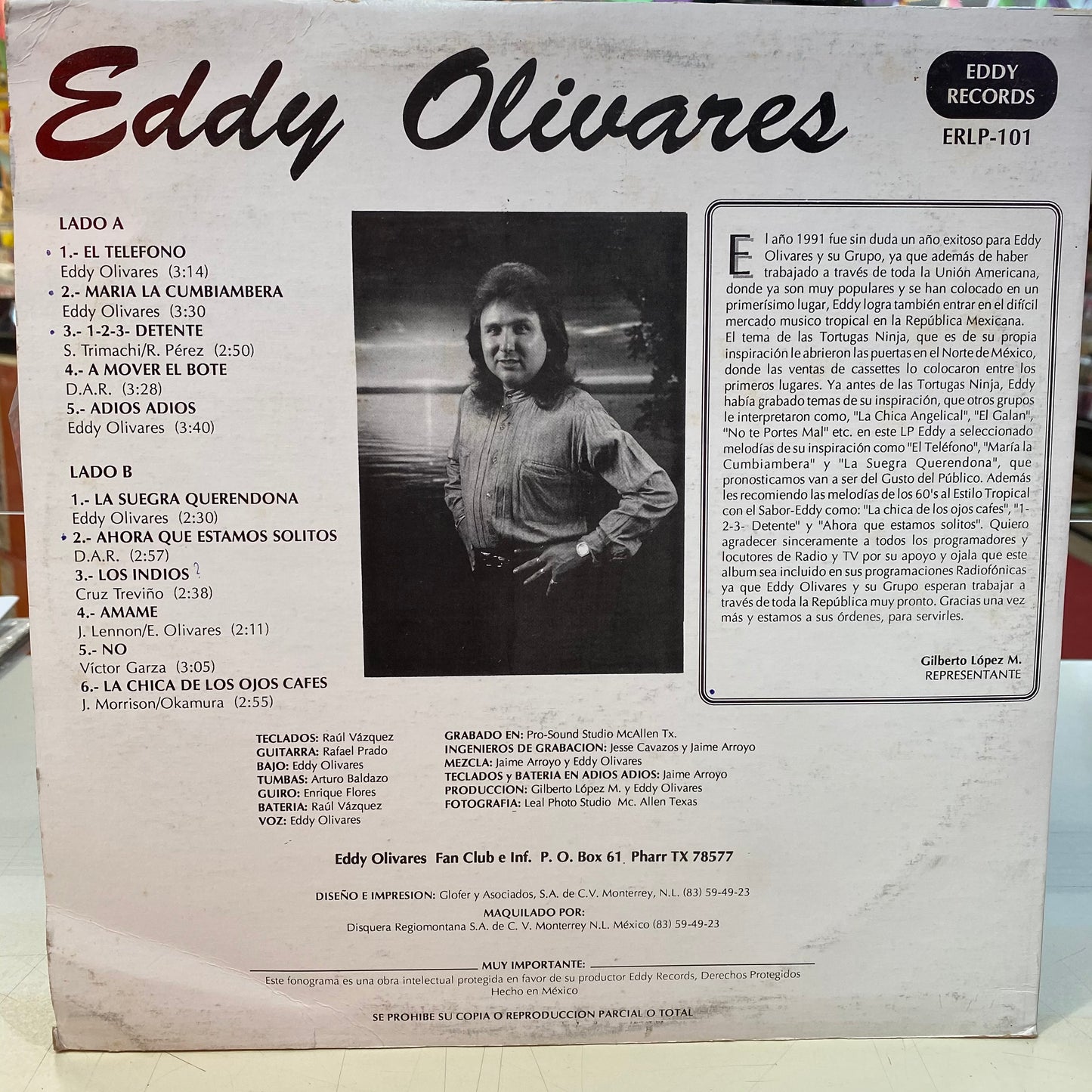 Eddy Olivares y Su Grupo - La Nueva Sensacion Tropical (Open Vinyl)