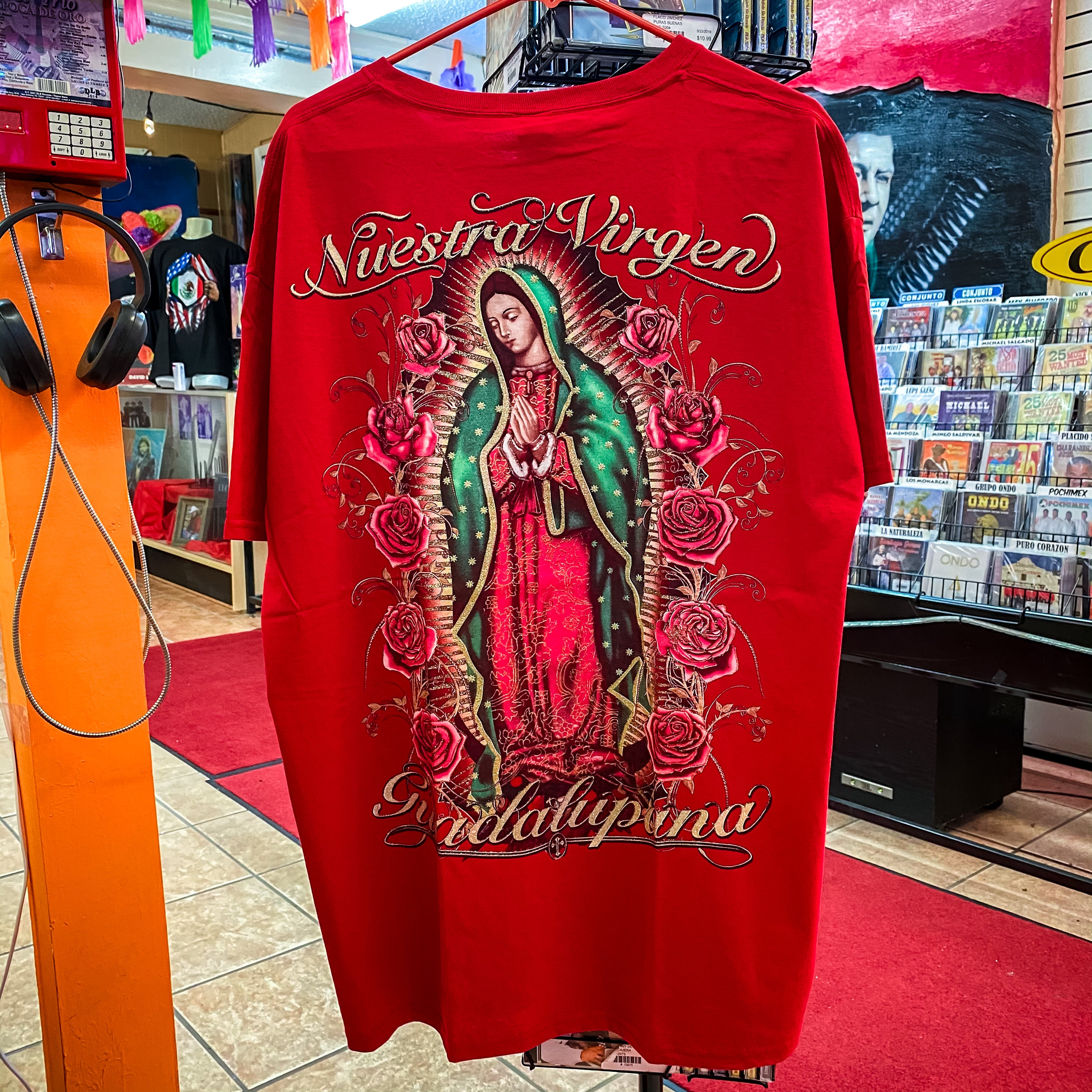 Virgen De Guadalupe T Shirt Red