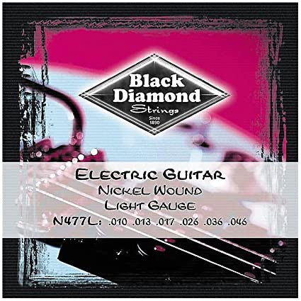 Black Diamond Electric Guitar Black Coated Nickel Wound, .010 - .046, N477L