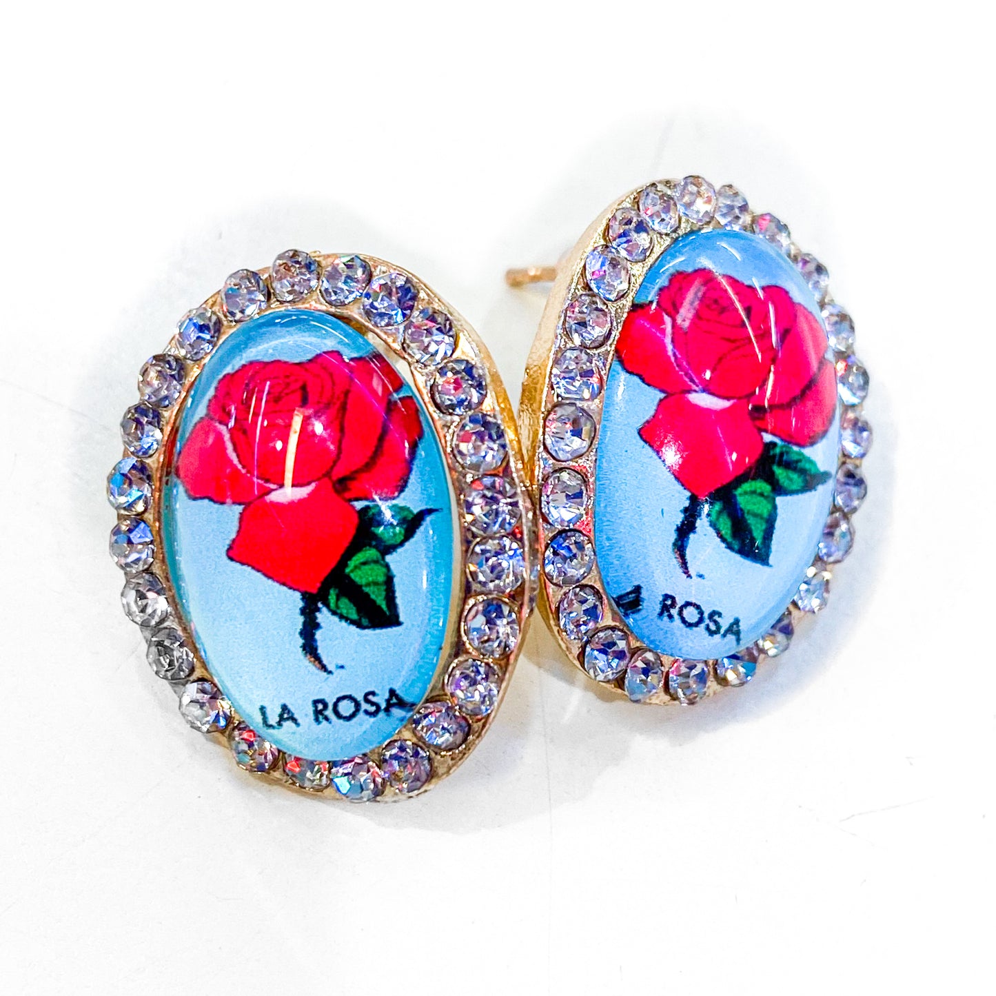 Loteria Earrings- La Rosa