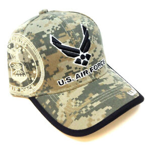 Gorra ajustable de camuflaje digital con logotipo de alas 3D de la Fuerza Aérea de los Estados Unidos