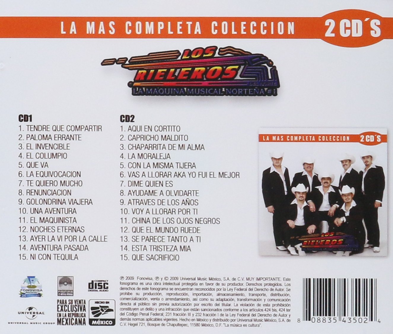 Los Rieleros Del Norte - La Mas Completa Coleccion (CD)